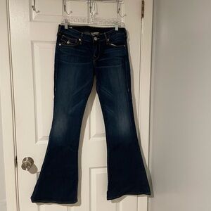True Religion Navy Flare Jeans